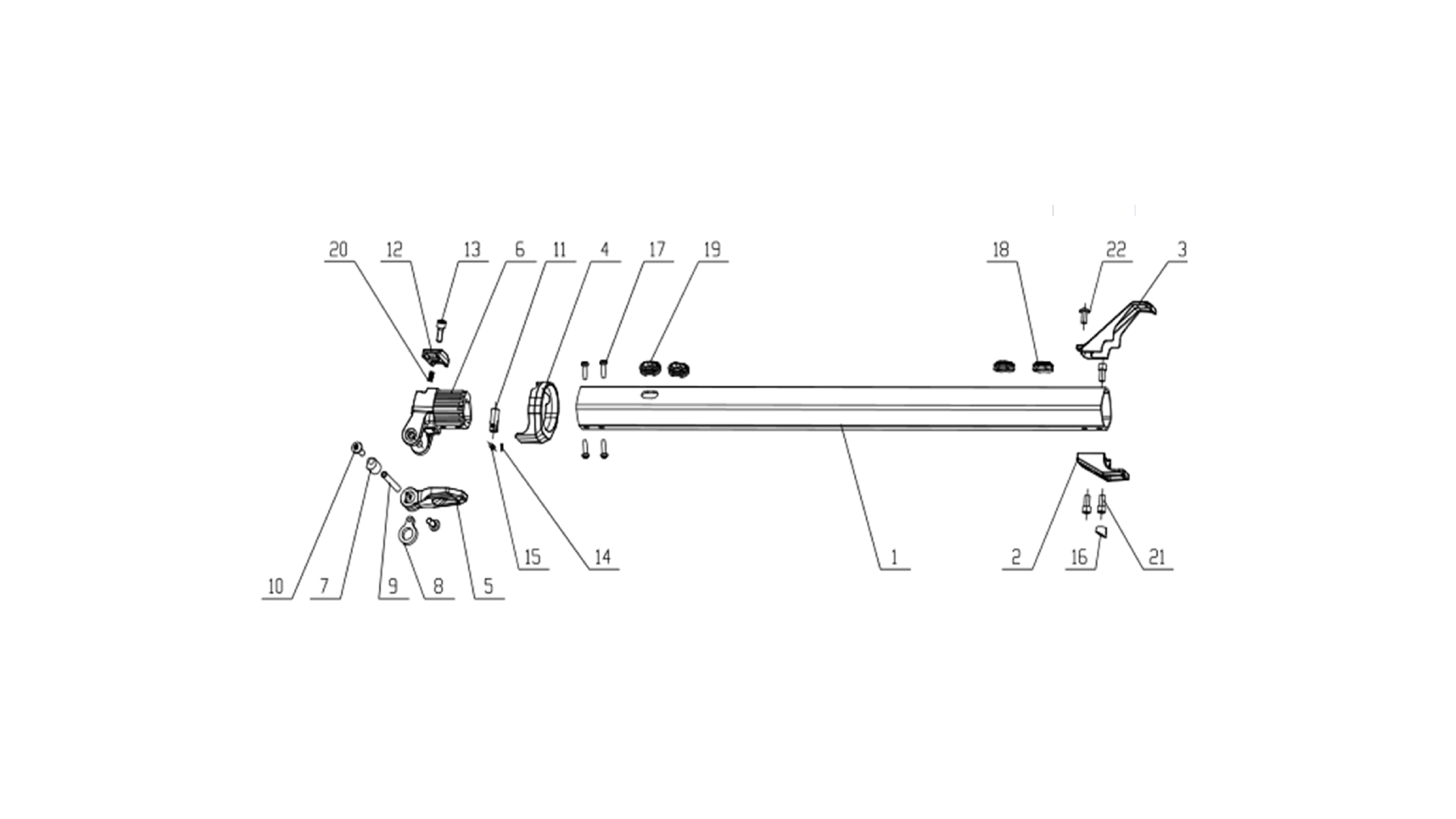 Folding mechanism connecting rod nr.11