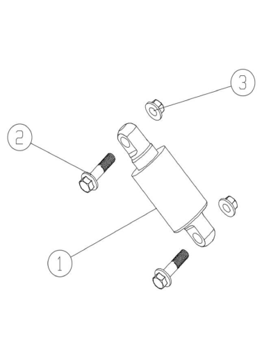 Nakrętka śruby mocowania amortyzatora Baby Jump nr.3