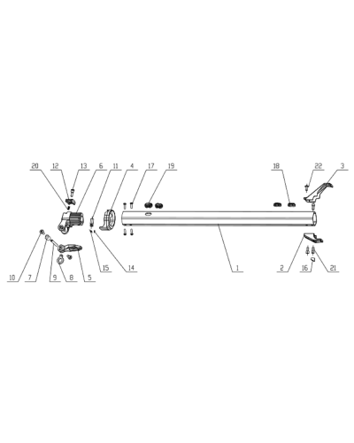 Folding mechanism stop block MINI MAD PLUS nr.12