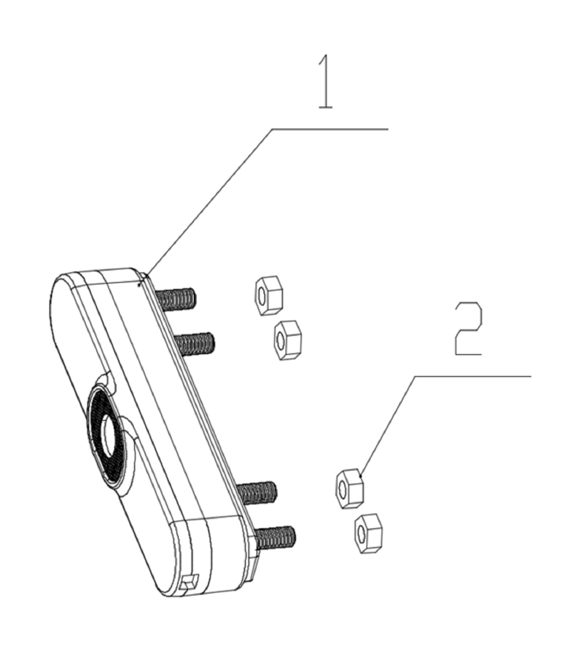 Nakrętka mocująca lampe tył Velocifero X-ONE (nr.2)