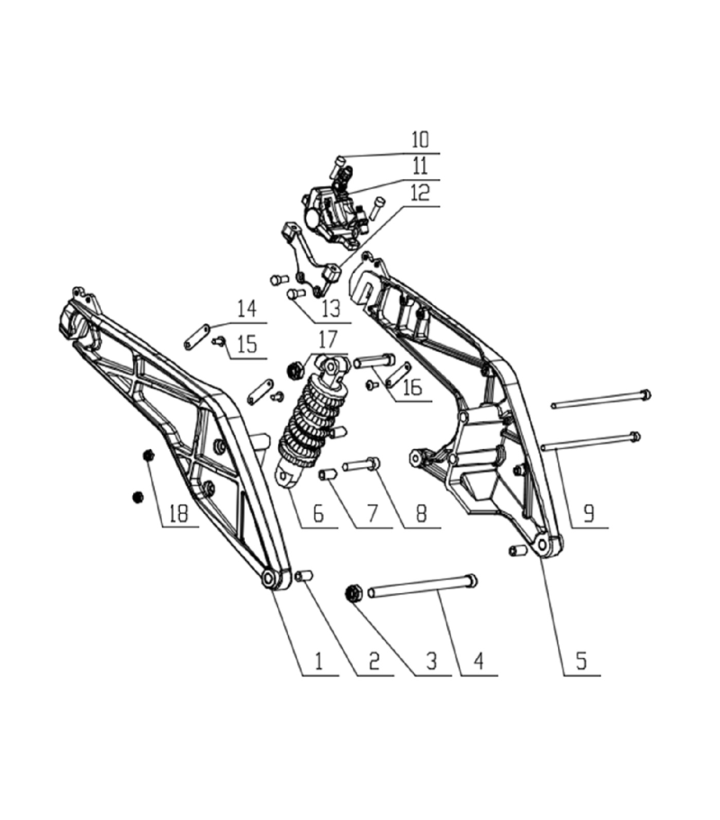 Prawy Wahacz Velocifero X-ONE Szary (nr.1)